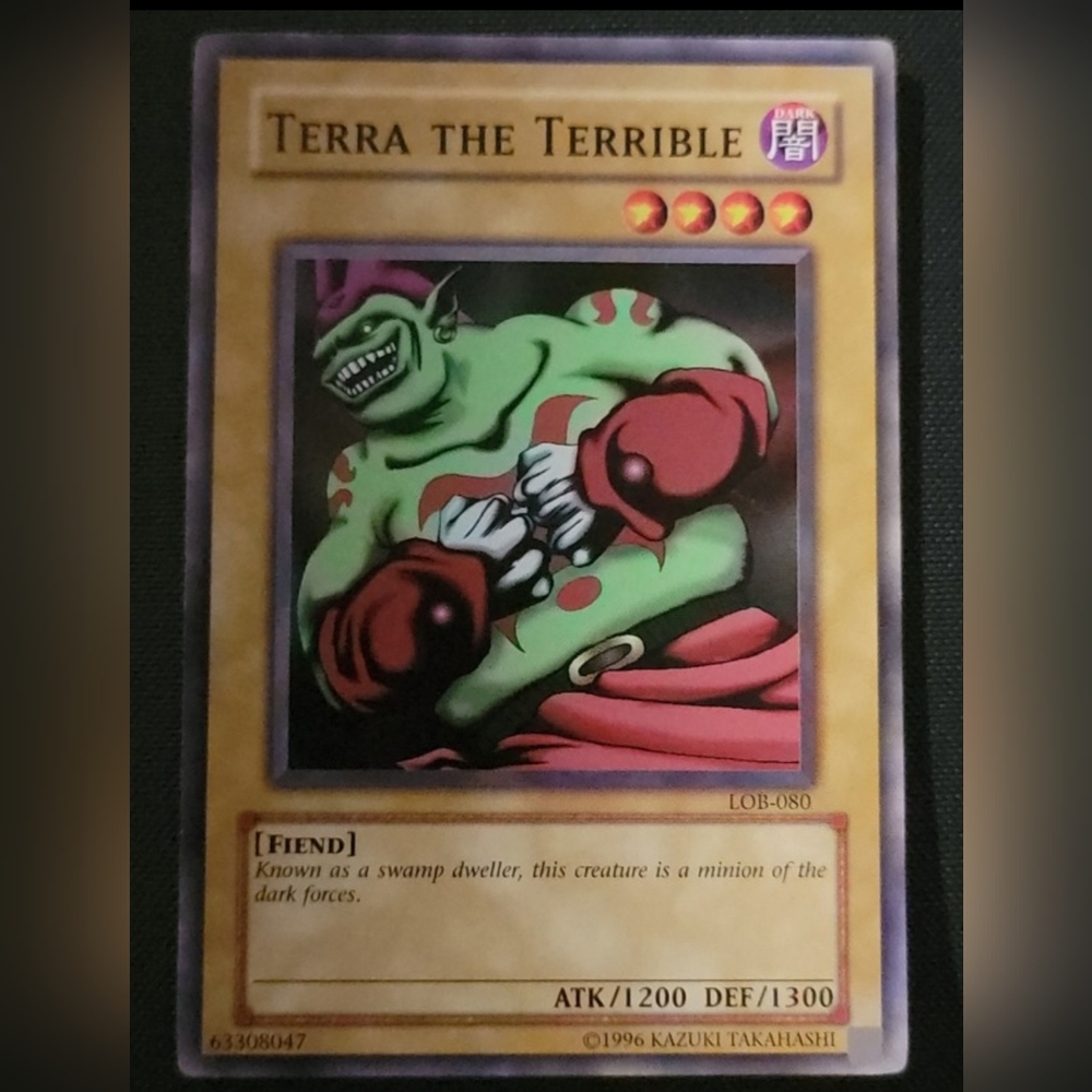 Yu-Gi-Oh! TCG‎ The Legend of Blue Eyes set features Terra the Terrible